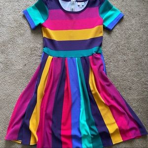 Lularoe Amelia Striped Dress